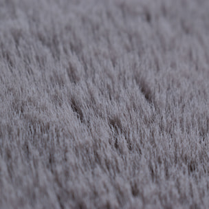 AVA - Tapis doux à poils longs lavable en machine - Anthracite