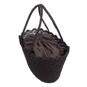 Basentello Bolso de hombro Mujer. Fabricaco en algodón tejido artesanal a mano.