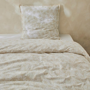 Housse de couette GOA ECUME en 100% percale de coton organic- sable - vendue seule