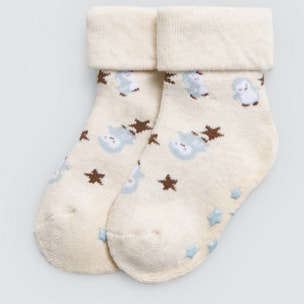 Confezione da 4 calzini termici antiscivolo per neonato Penguin Toy