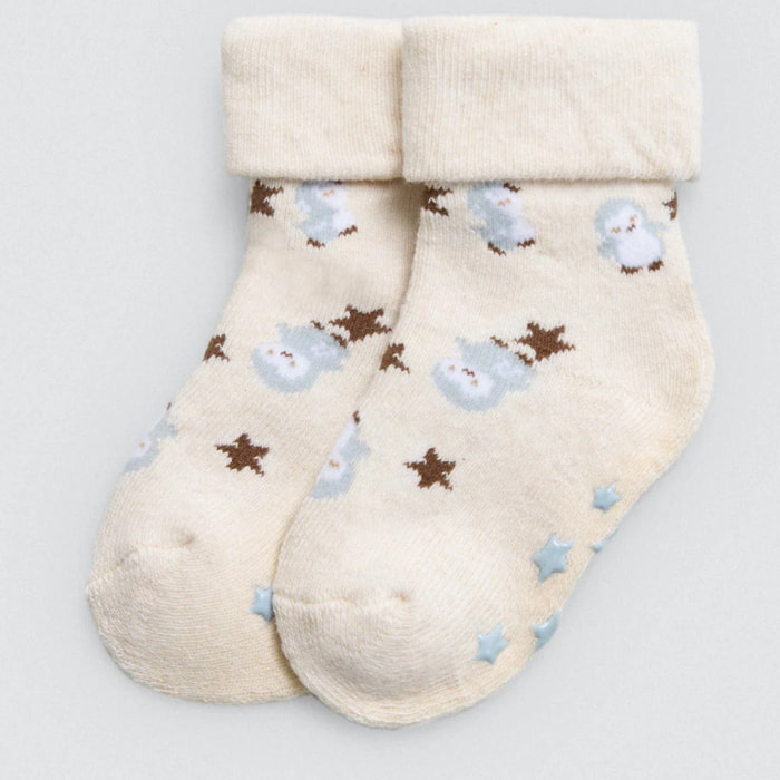 Confezione da 4 calzini termici antiscivolo per neonato Penguin Toy