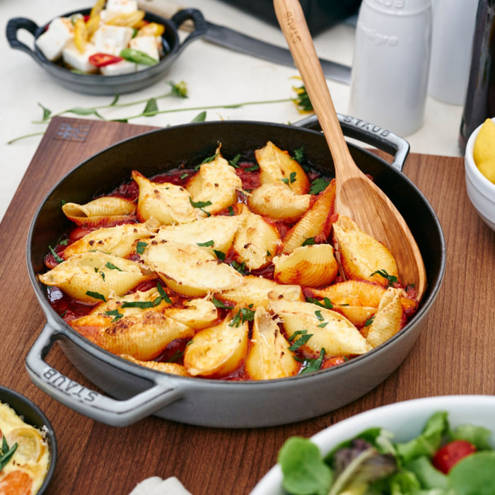 Poêle avec 2 poignées 26 cm, Fonte, Gris graphite