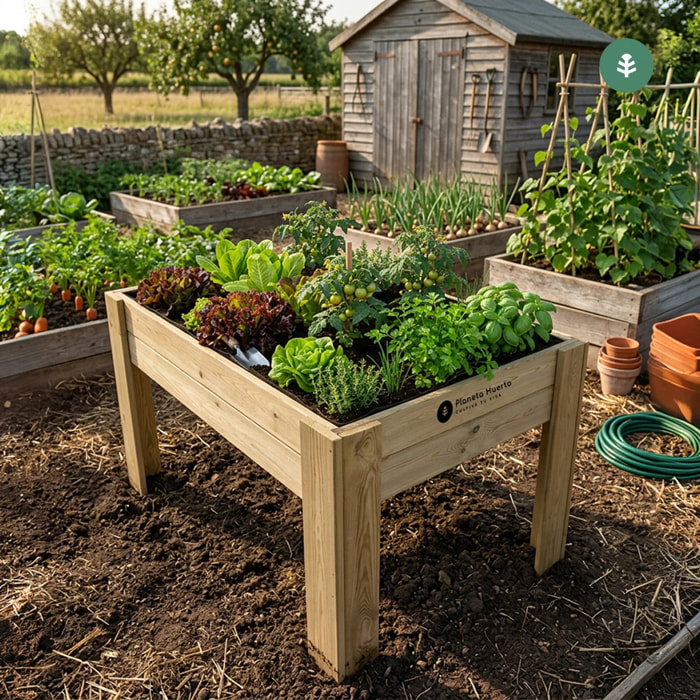 Mesa de Cultivo Huerto (120x80x80cm) L80 Planeta Huerto 160L