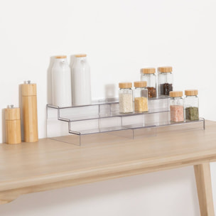 Support à épices extensible L57cm en bois