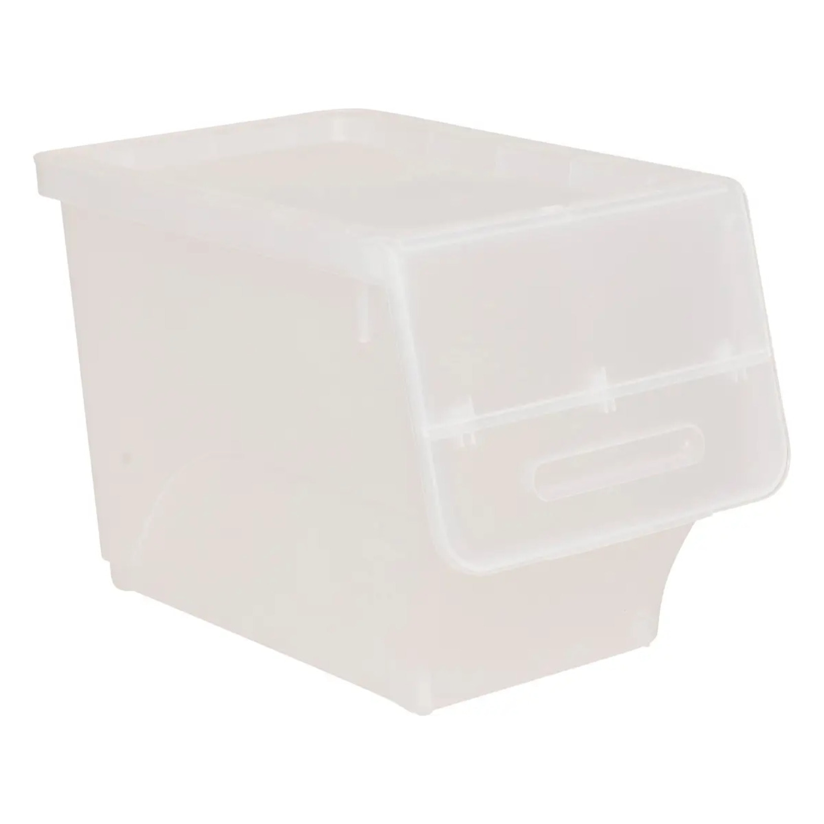 Boîte en plastique transparente à ouverture frontale 24L