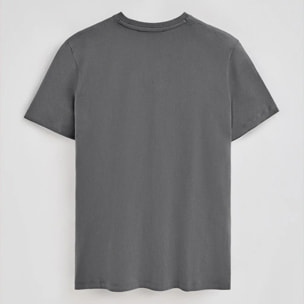 Maglietta asfalto a maniche corte e scollo a V con ricamo Rigby Best