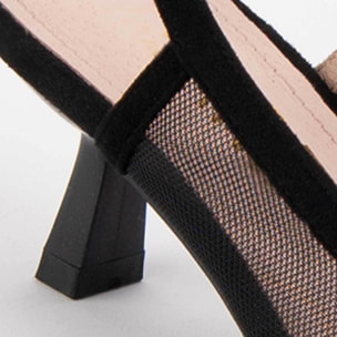 Zapato De Tacón - Negro - Altura: 4 Cm