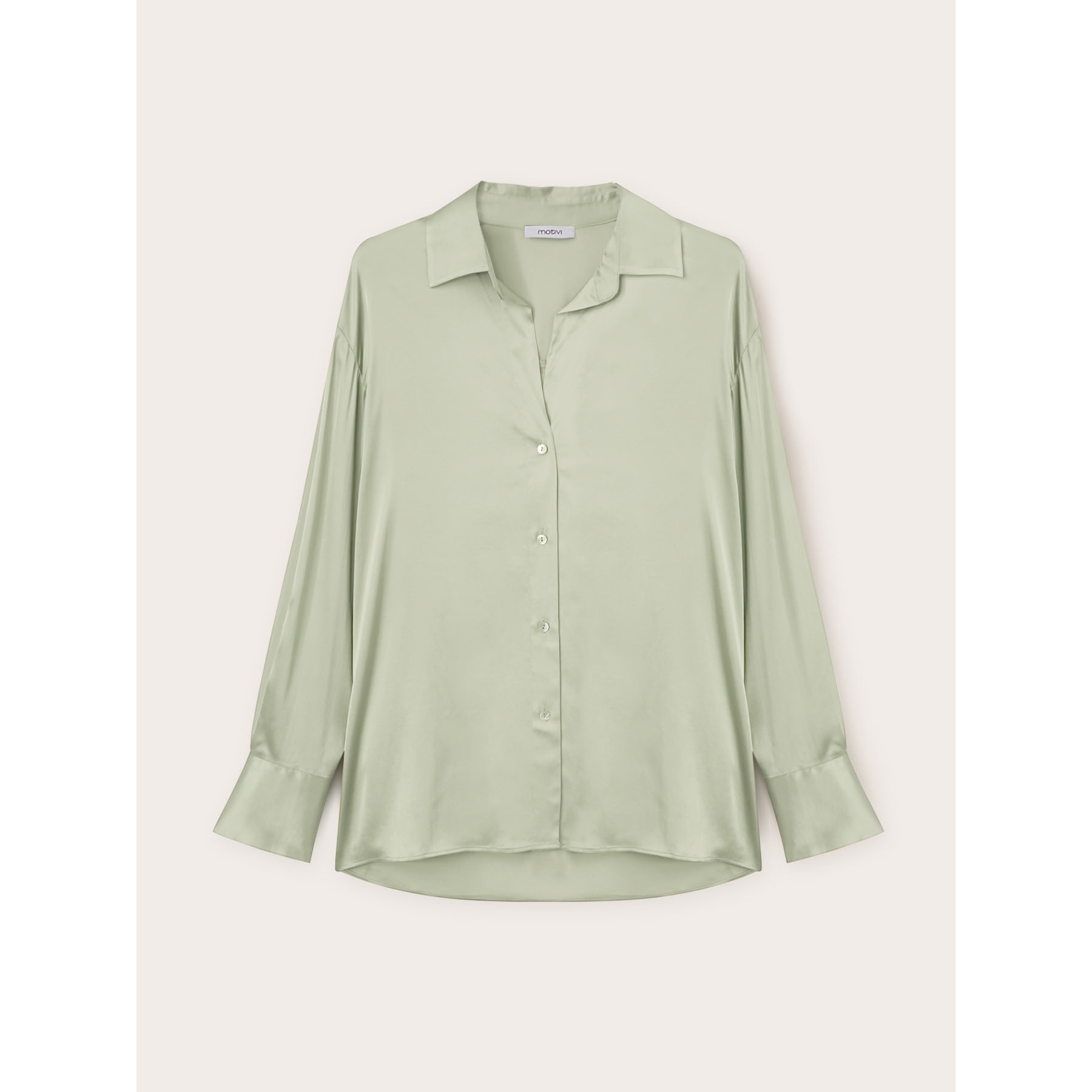 Motivi - Camisa de satén - Verde claro