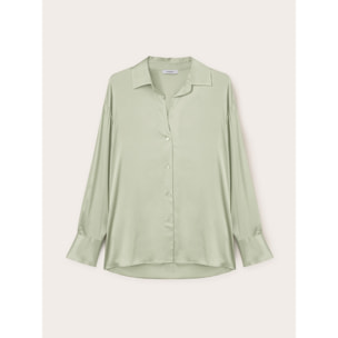 Motivi - Camisa de satén - Verde claro