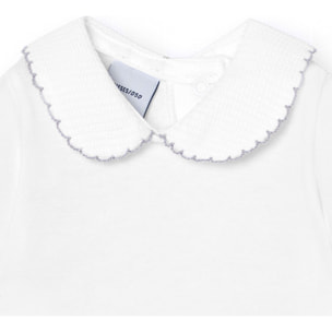 Body bebé manga corta cuello piqué