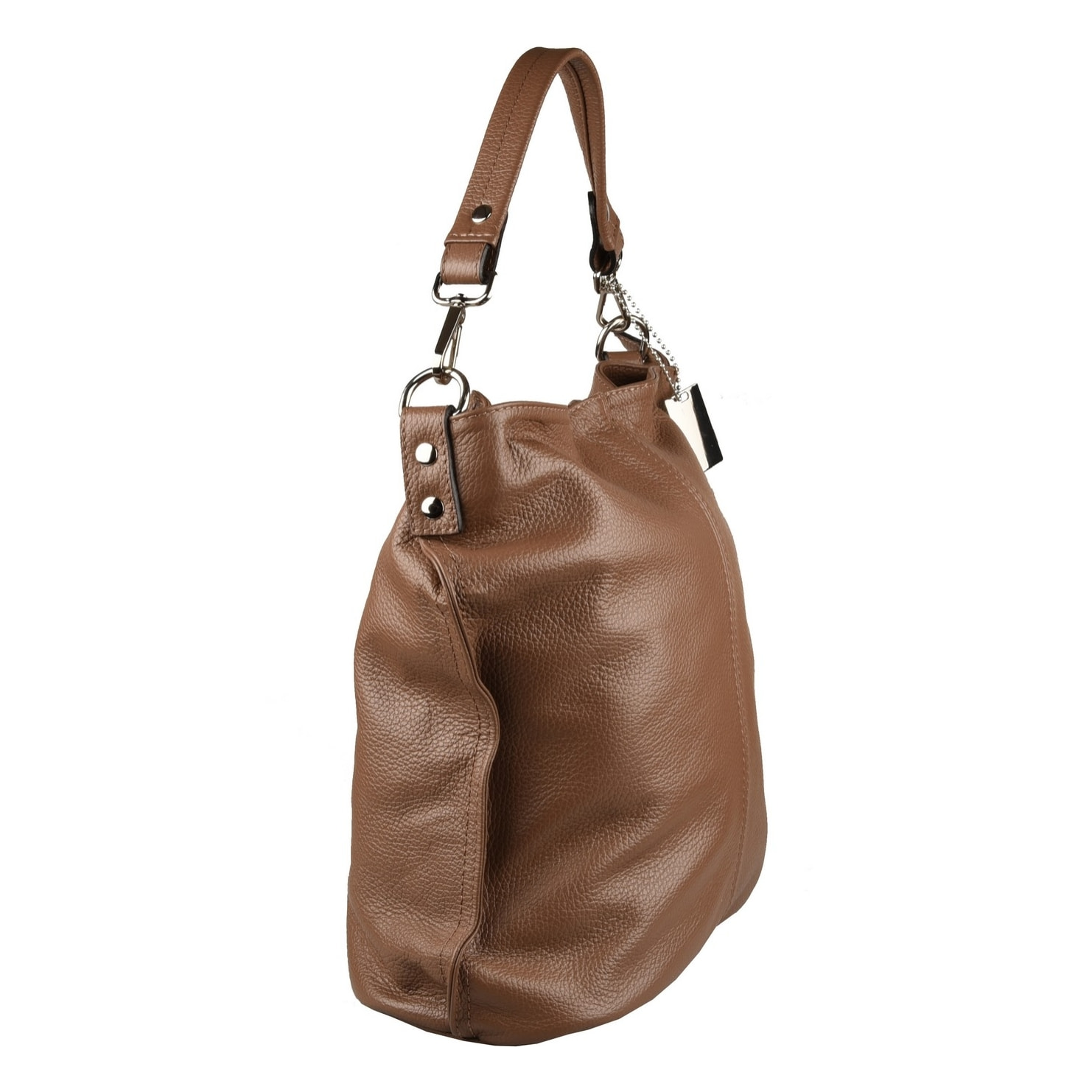 Borse Donna colore Marrone-in pelle Made in Italy L31 cm X W32 cm X H16 cmcm