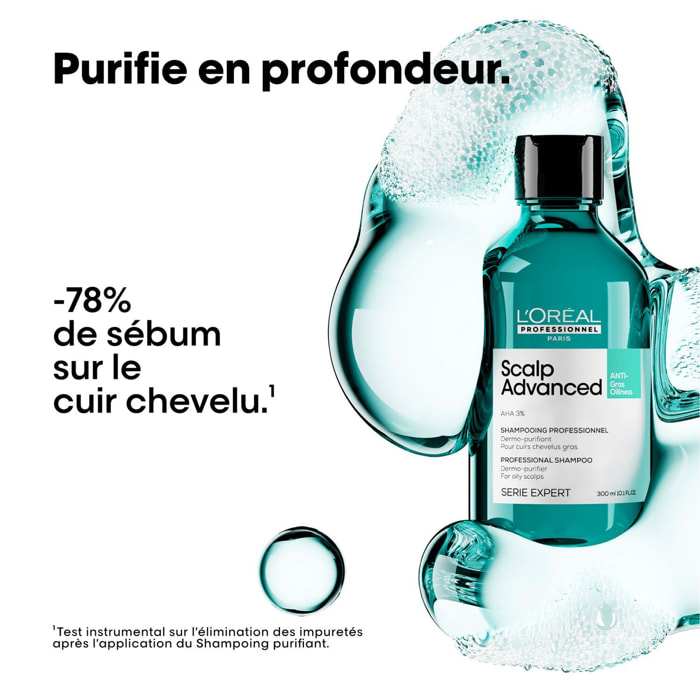 Scalp Advanced - Shampooing Dermo-Purifiant - Cuirs Chevelus Gras 300 ml