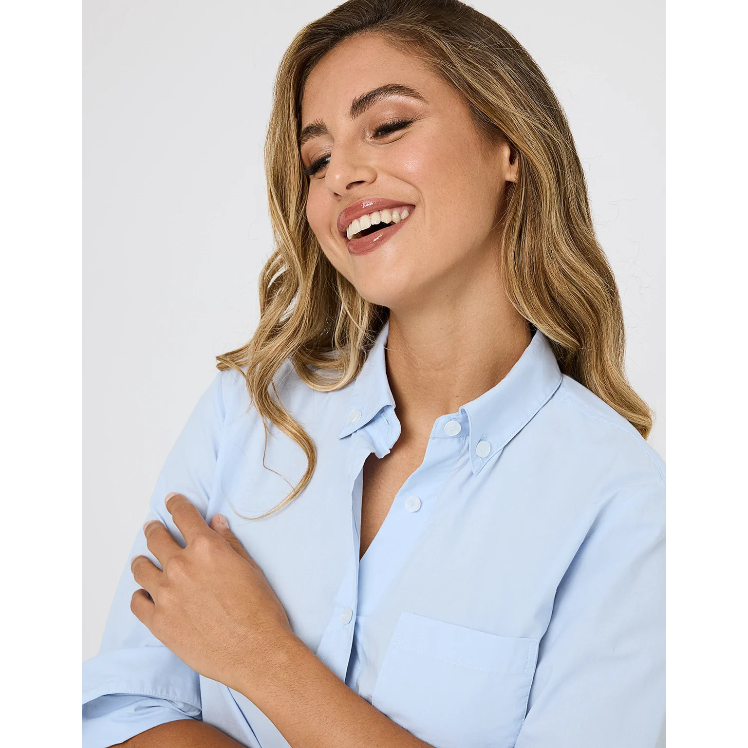 Camisa Manga Larga Azul - Ambre