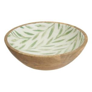 Saladier Inaya D25cm vert olive et manguier