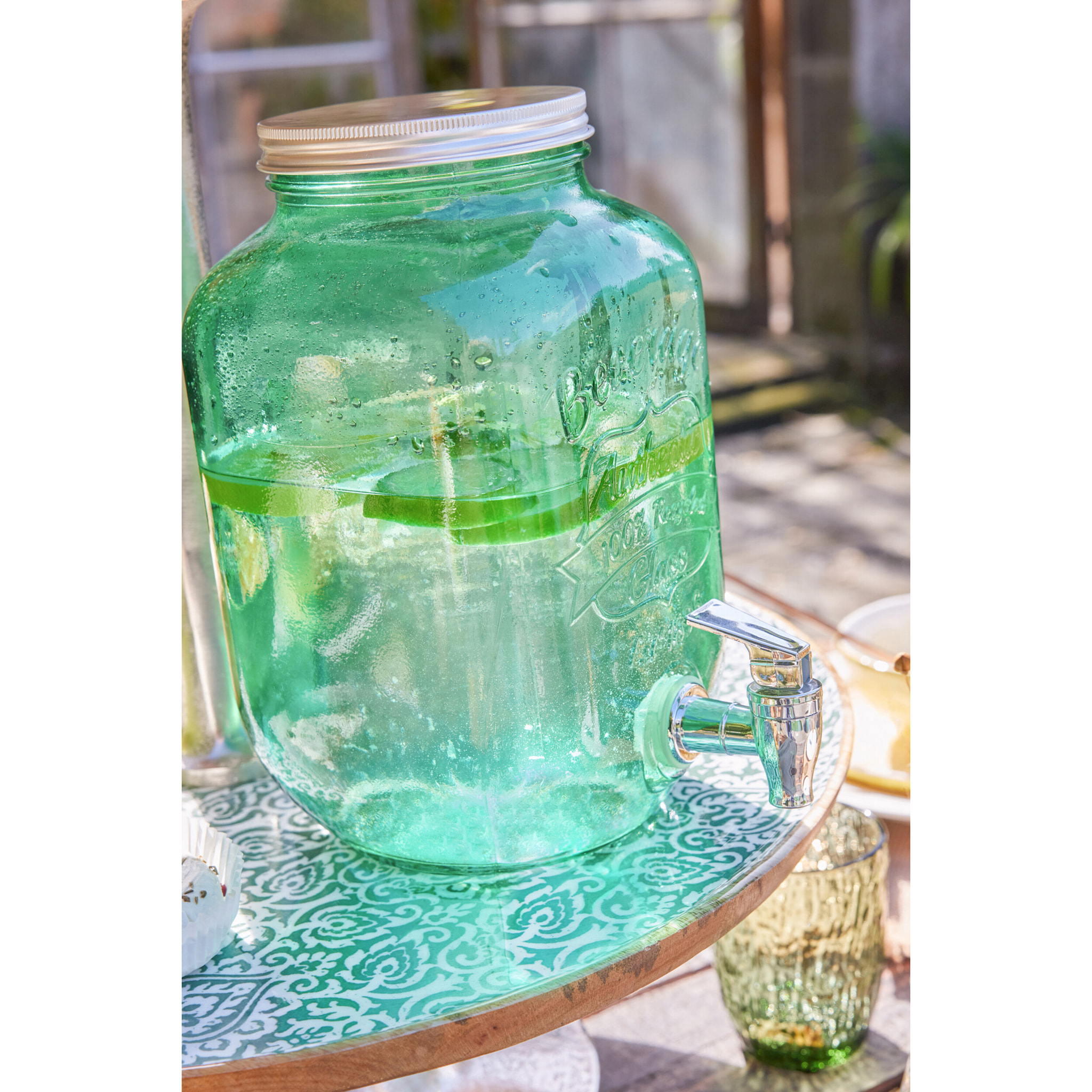 J-Line Distributeur de Boissons - verre - vert émeraude