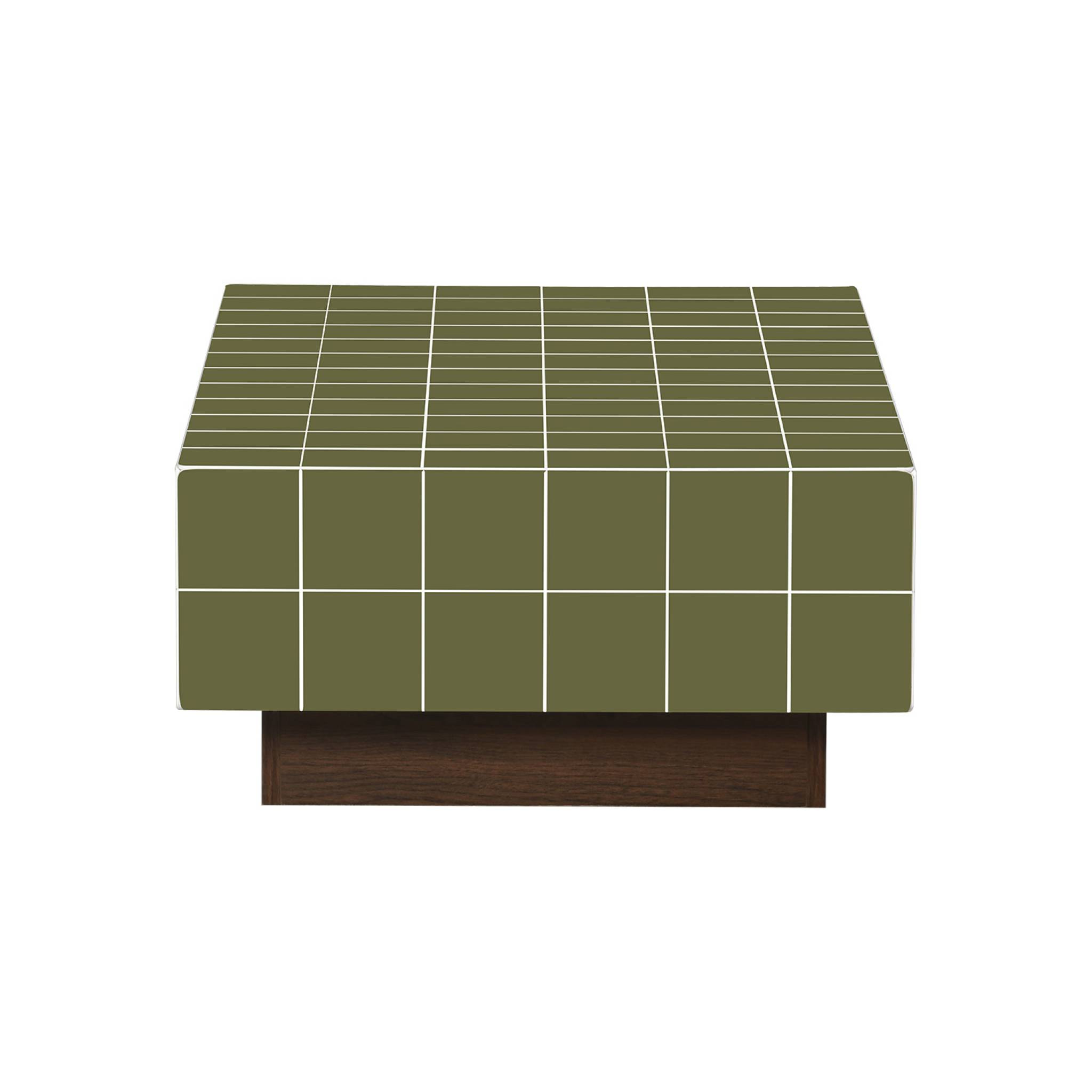 Table basse imitation céramique mat à carreaux GRID