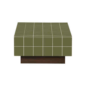 Table basse imitation céramique mat à carreaux GRID
