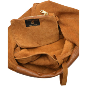 Borsa a tracolla Anna Luchini Cammello