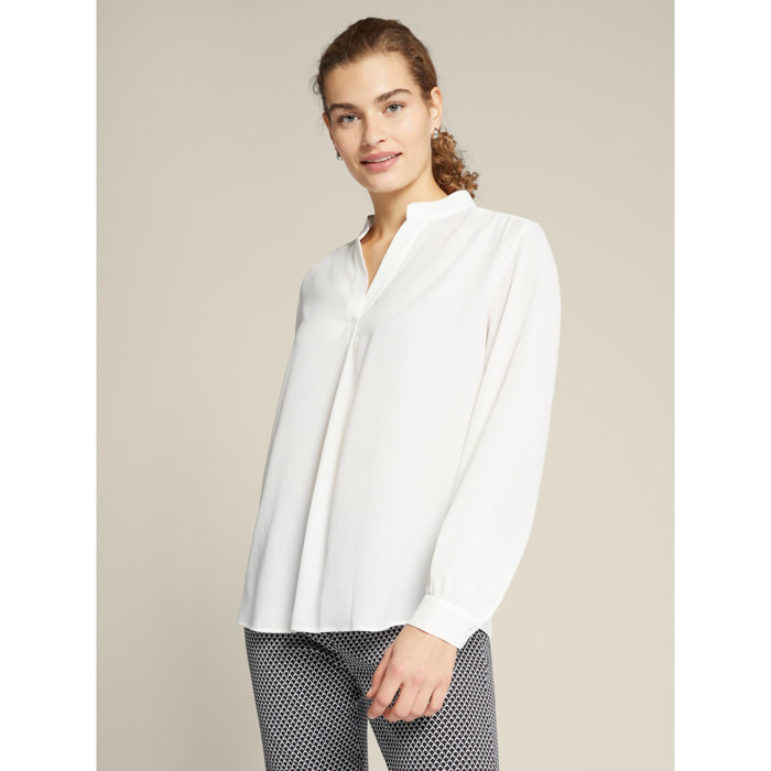 Elena Mirò - Blusa con arricciature - Bianco