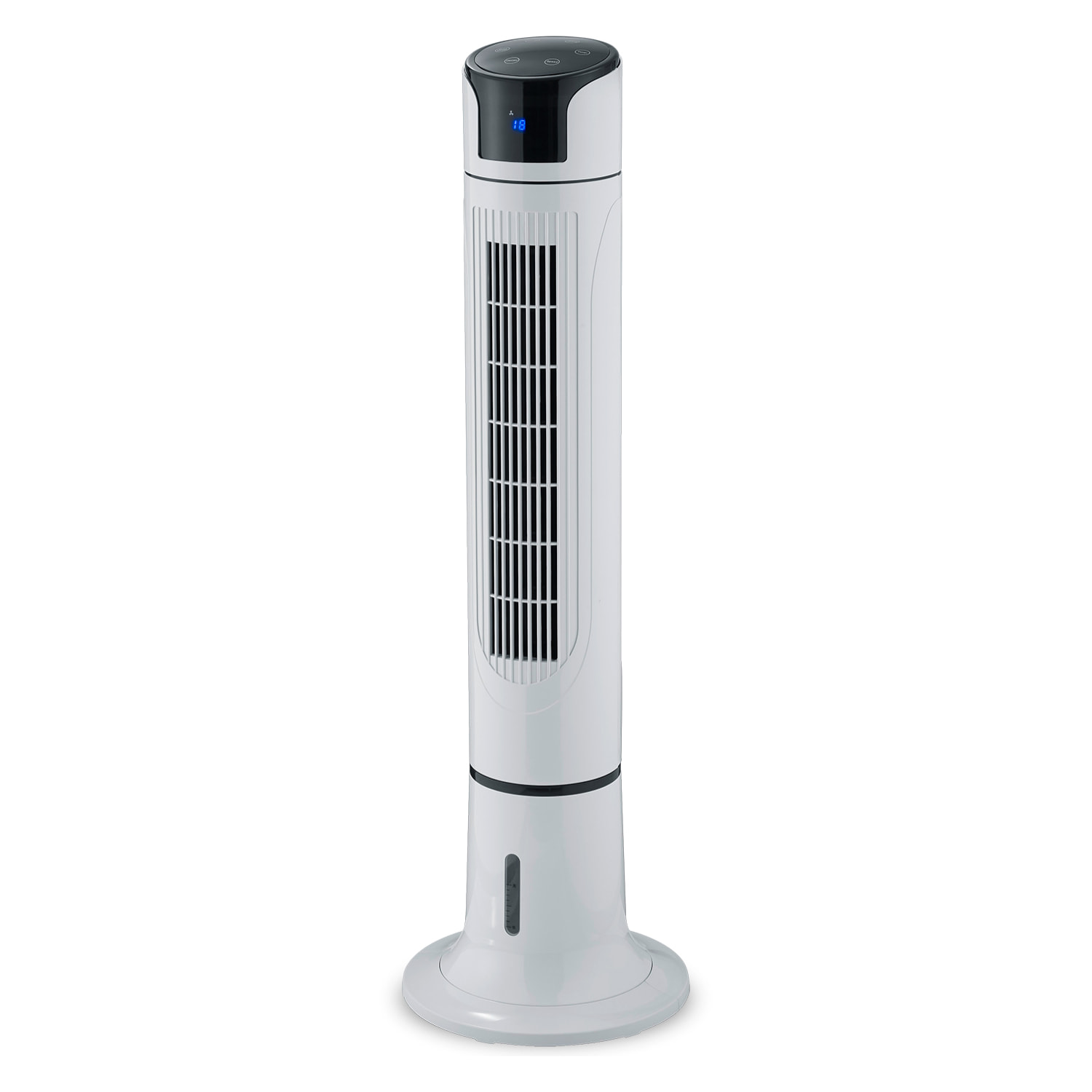 Iceberg - Ventilatore e nebulizzatore a torre con display touch screen, telecomando e timer incorporato. Ø34x114H cm