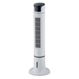 Iceberg - Ventilatore e nebulizzatore a torre con display touch screen, telecomando e timer incorporato. Ø34x114H cm