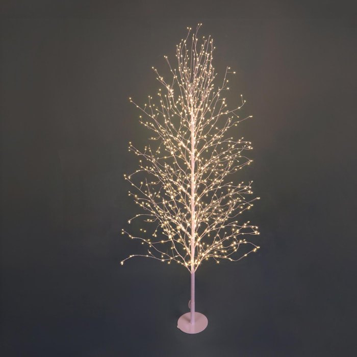 Faggio con 1500 Micro Led da esterno - Pezzi 1 - Colore Giallo - 25x180Hx25cm - Bianchi Dino