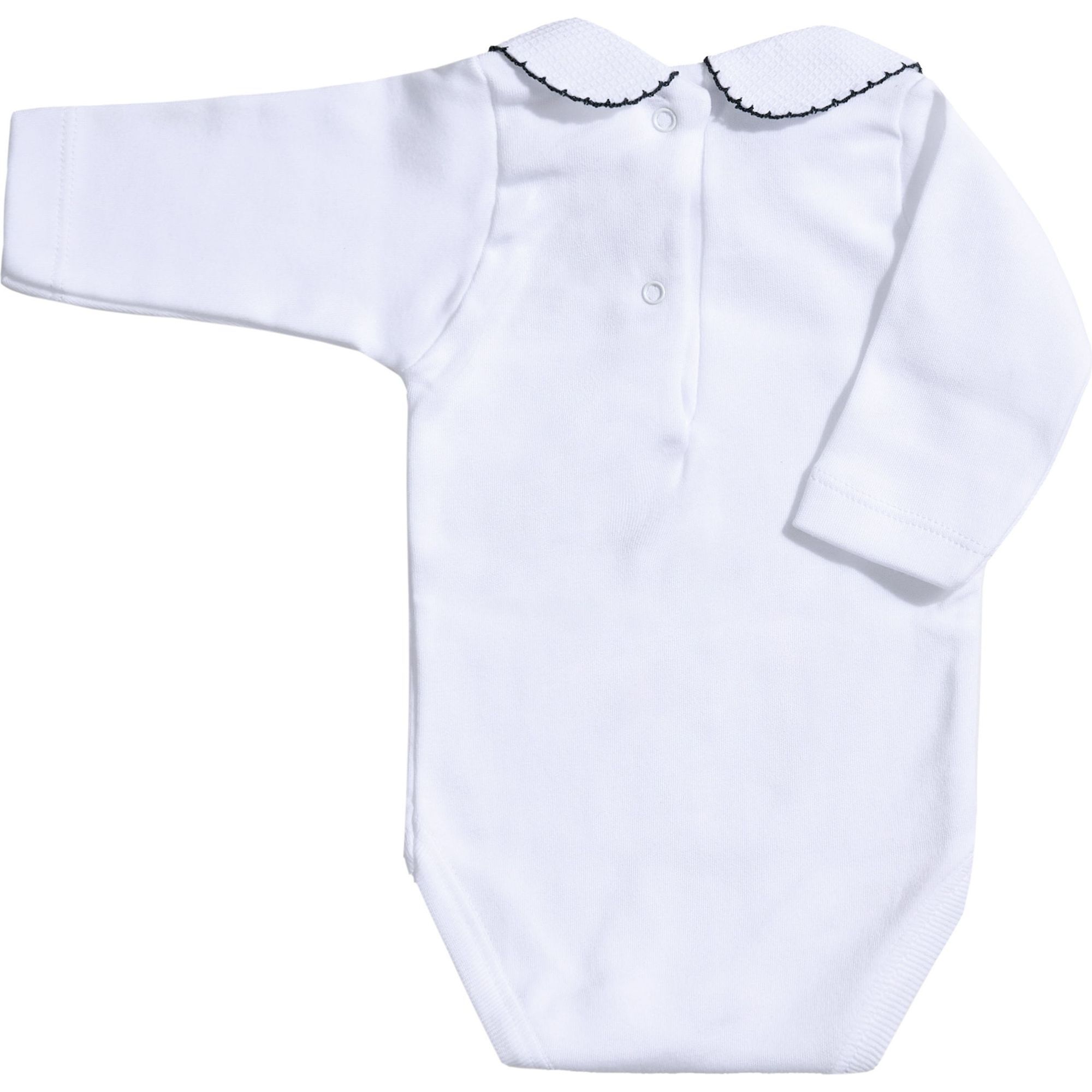 Body bebé manga larga cuello polo piqué