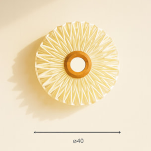 Applique en tissu blanc cassé avec miroir 40cm MATAHARI