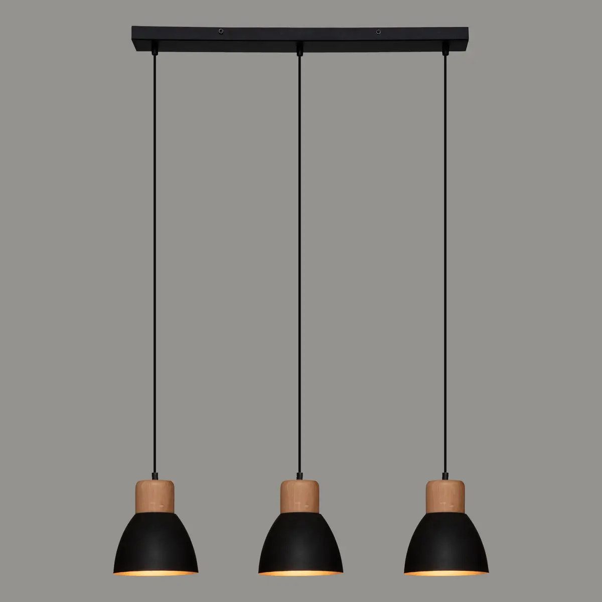 Suspension "Desy" métal noir L64cm