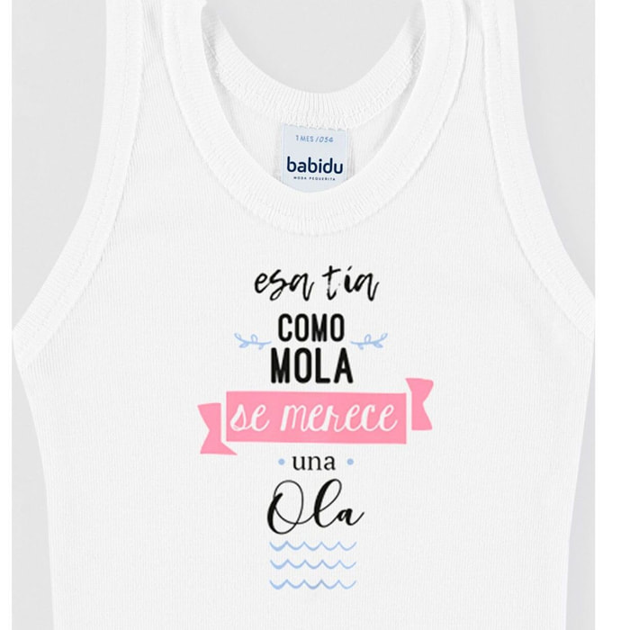 Body bebé tirantes personalizado frases