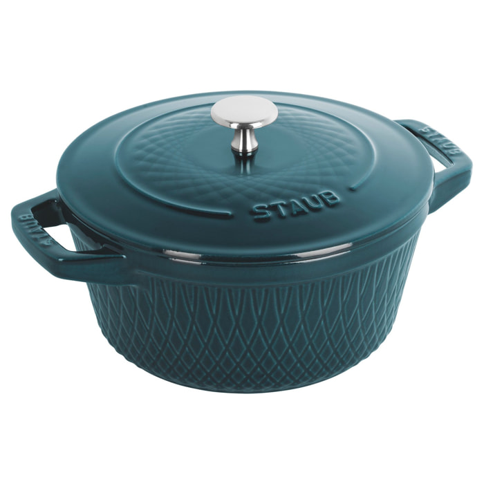 Cocotte twister 24 cm, Rond(e), La Mer, Fonte