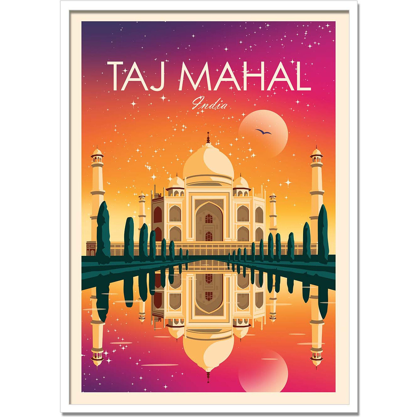 Affiche - Taj Mahal India - Studio Inception