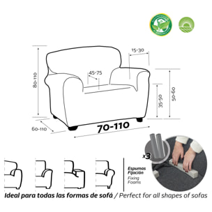 Funda Súper Elástica para SOFÁ modelo BUBBLE