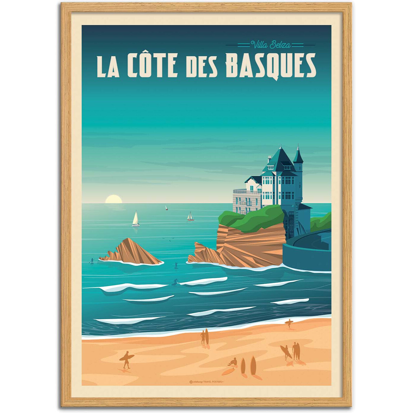 Affiche - Biarritz - Olahoop Travel Posters