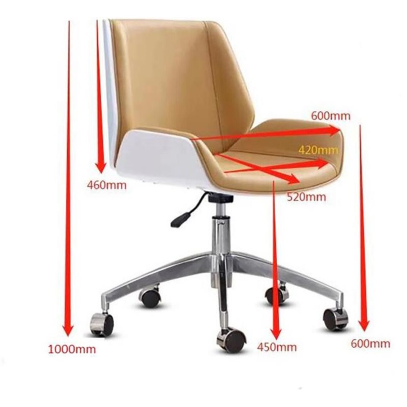 Chaise de bureau pivotante Rouven noire Kare Design