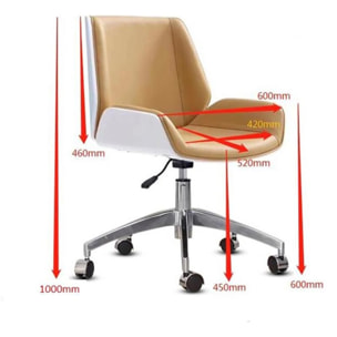 Chaise de bureau pivotante Rouven noire Kare Design