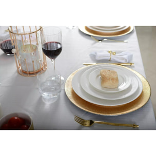 Lot de 6 ASSIETTE A DESSERT BLANCHE PRINCESSE