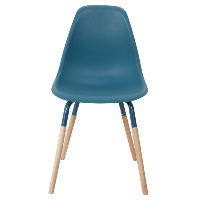Chaise Scandinave Phenix Bleu Canard - Lot De 4