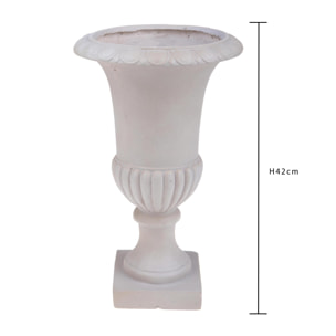 Vaso Impero. Misure 25X25X42H Cm - Pezzi 1 - 25X42X25cm - Colore: Bianco - Bianchi Dino - Decori Casa E Complementi