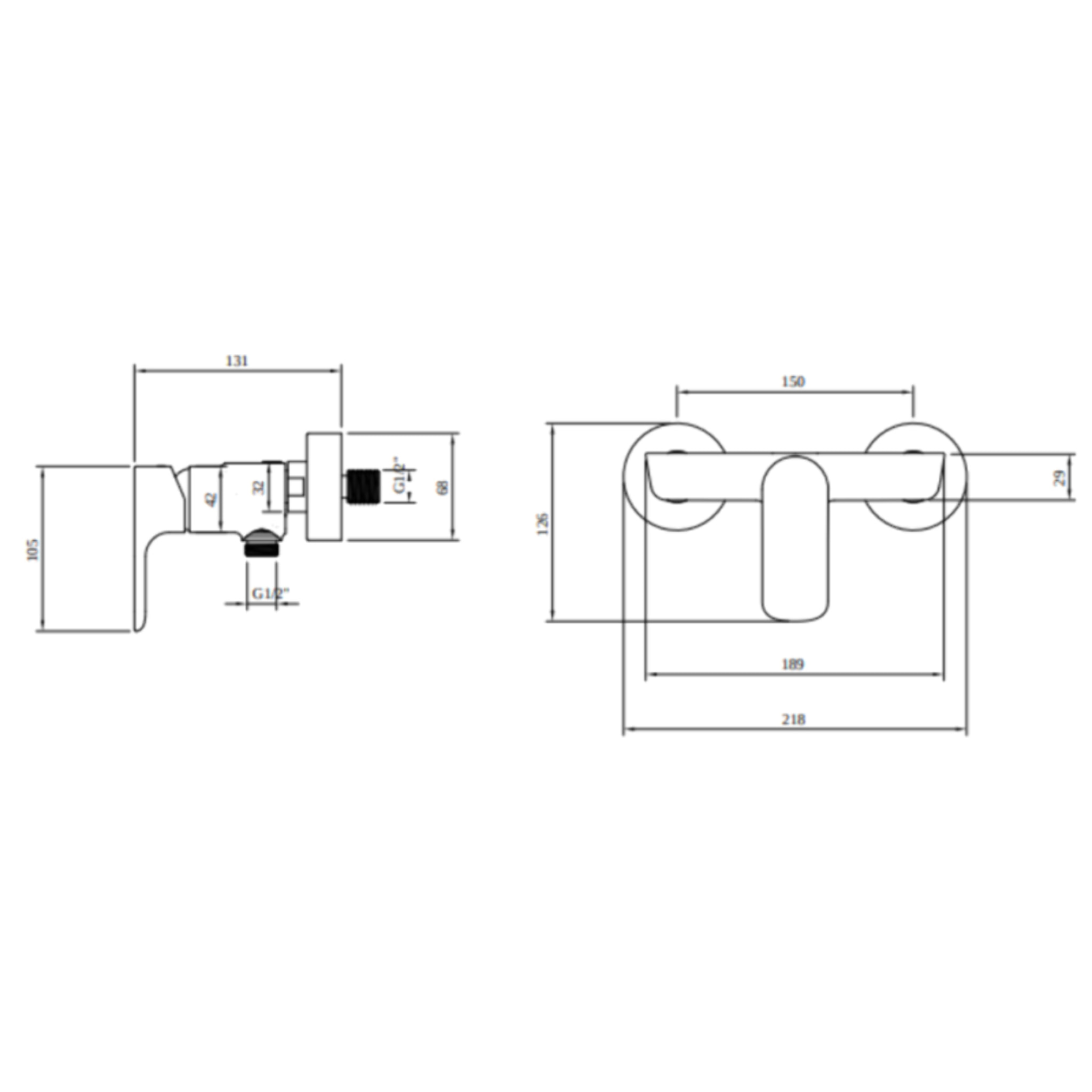 Mitigeur mécanique douche O.novo