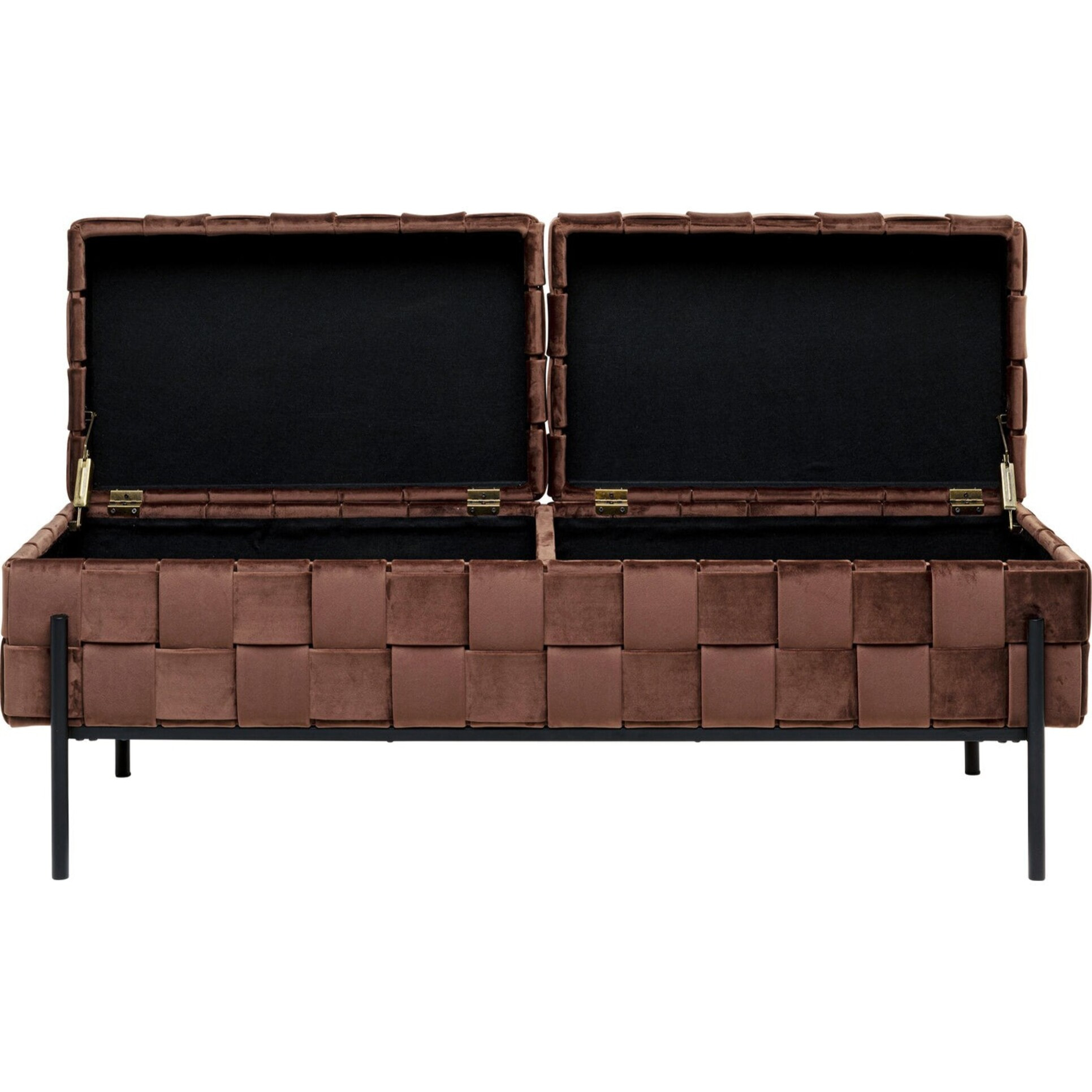 Banc-coffre Weave marron Kare Design