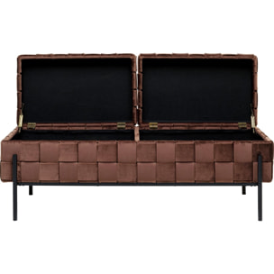 Banc-coffre Weave marron Kare Design
