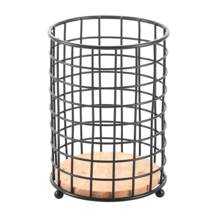 Porte couverts Design industriel Bois & Acier ELIE Noir mat MSV