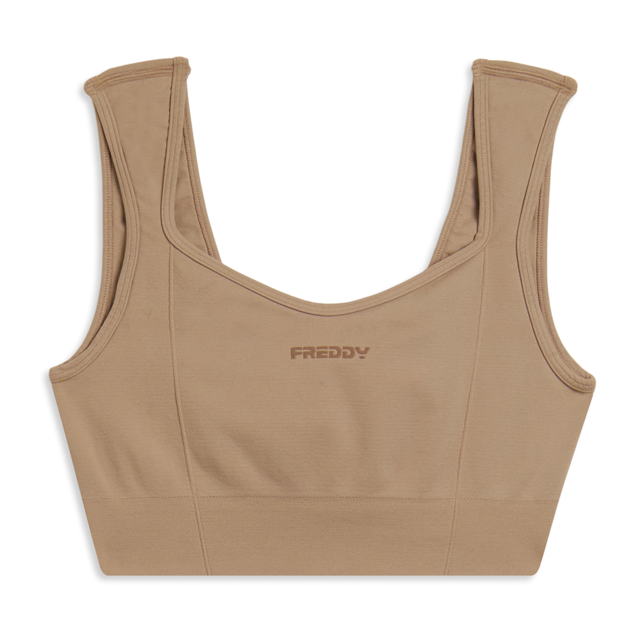 Top sportivo seamless con scollo a cuore e supporto leggero
