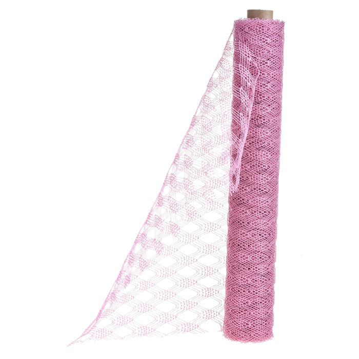 Bobina Diamond Mesh 50 Cm 5 Mt - Pezzi 6 - 500X50X0,1cm - Colore: Rosa - Bianchi Dino - Decorazioni Varie