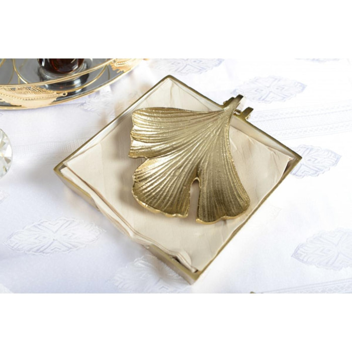 Porte serviettes ginkgo dore