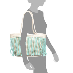 Isernia Bolso Shopper Mujer. Tejido Algodón Bouclé
