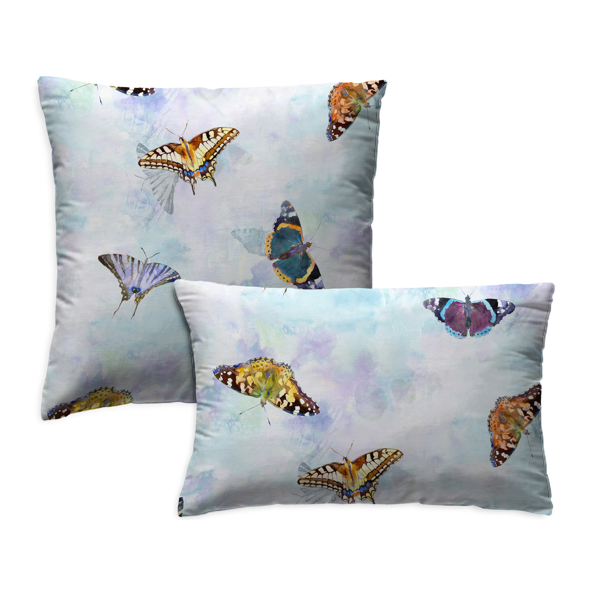 Pack 2 fundas cojín decorativas PAPALLONA BLUE