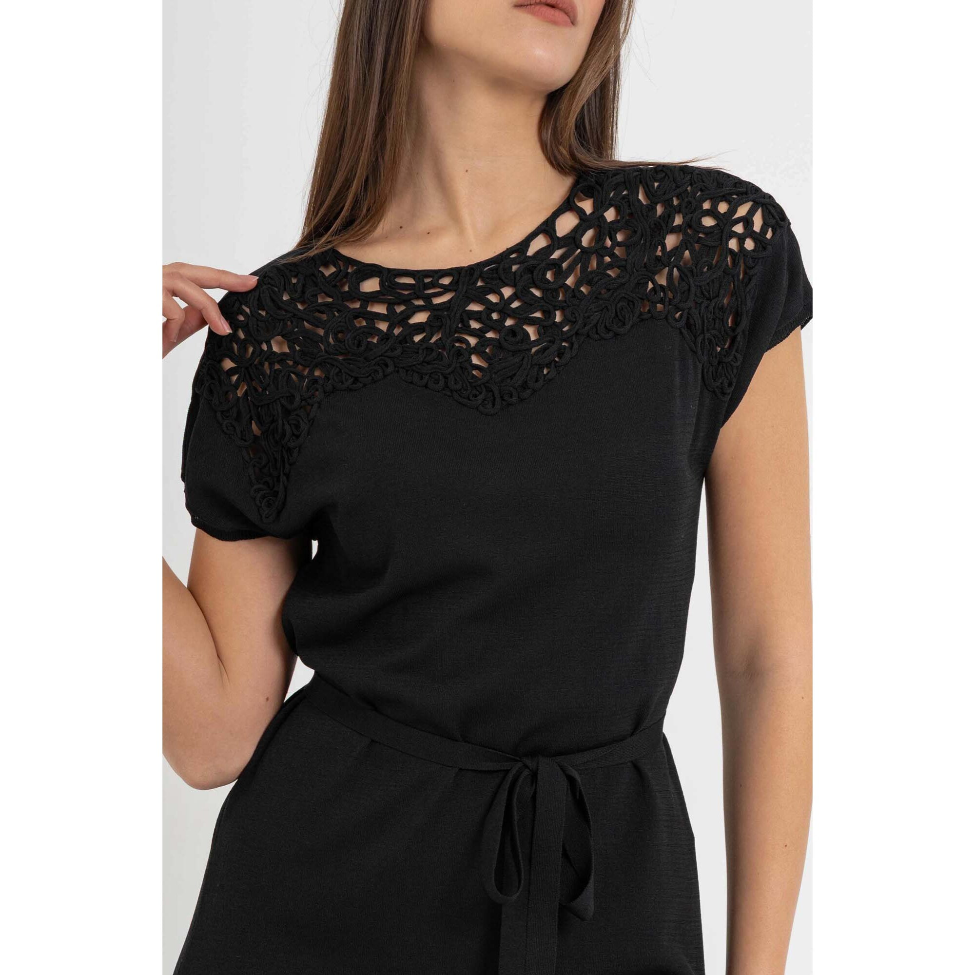 Kocca - Abito in maglia con macramè Donna