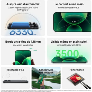 Smartphone XIAOMI 17 conçu avec Leica 512Go Noir 5G
